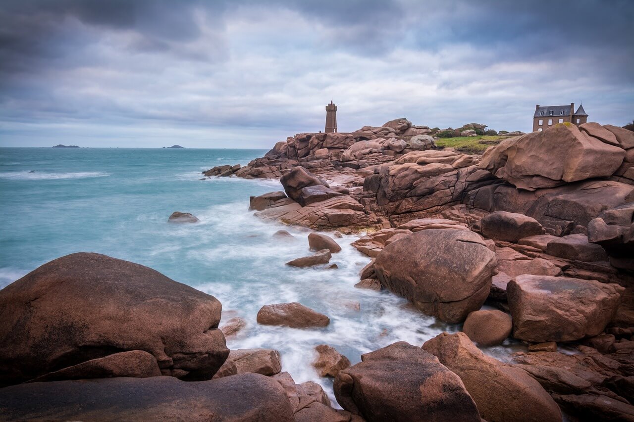 Perros-Guirec en Bretagne au bord de la mer